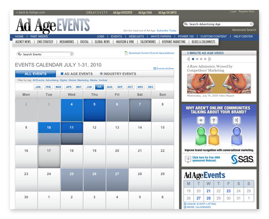 Ad Age Events sample